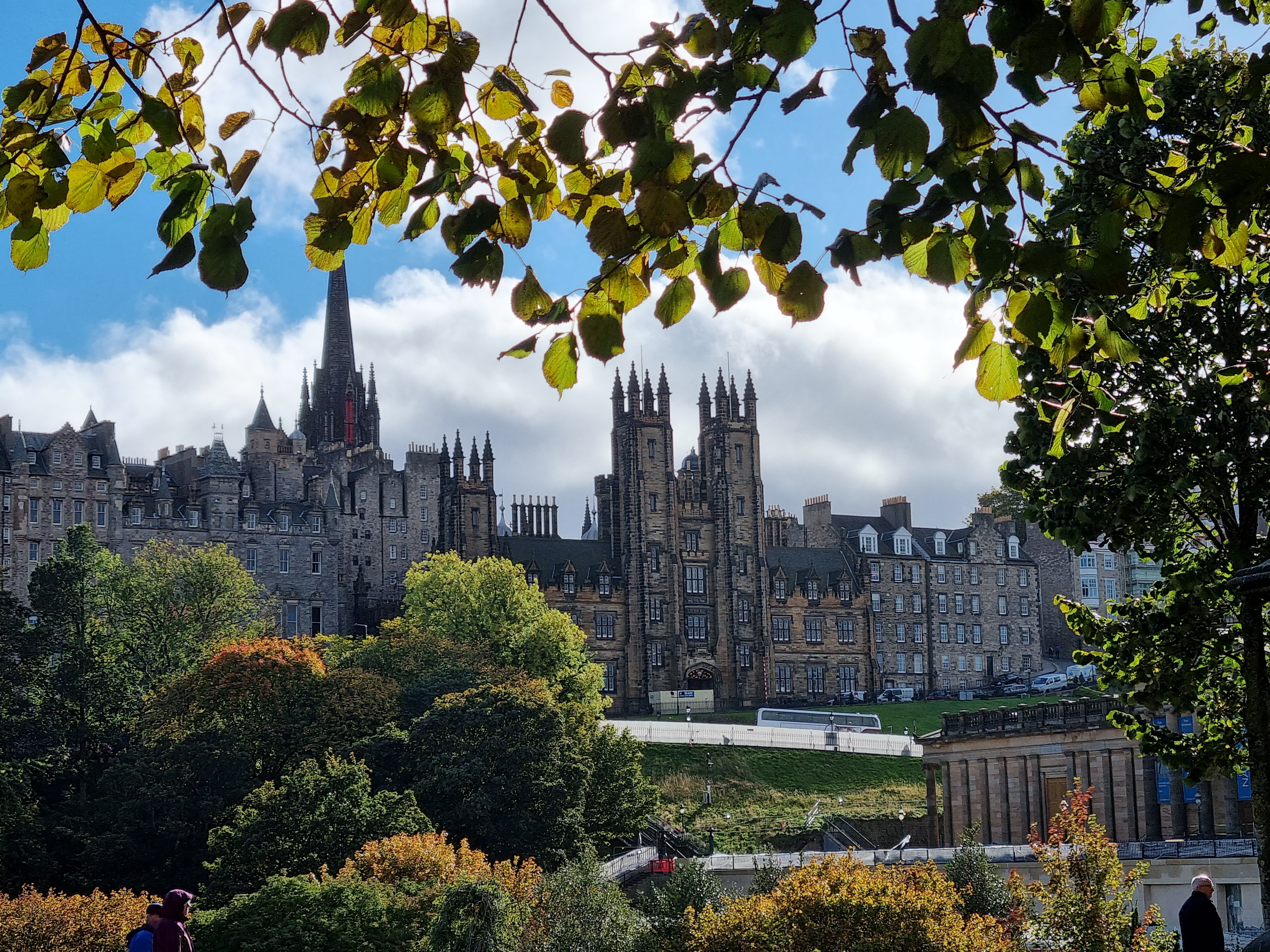 View of New College from Princes Street Gardens, Edinburgh